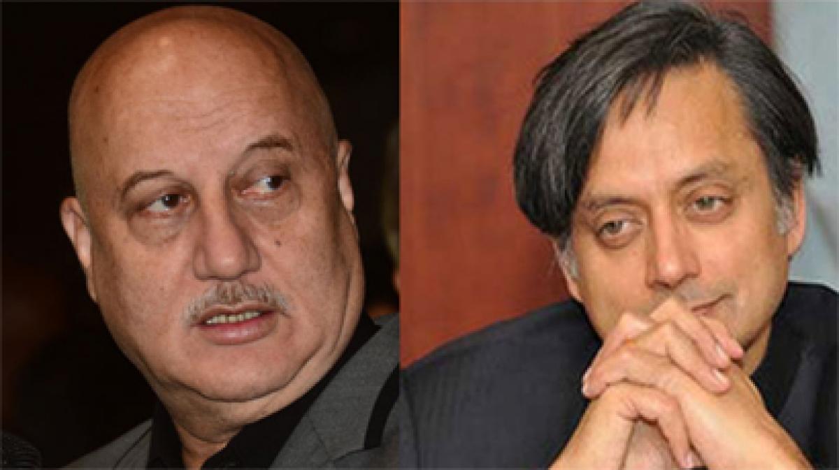 War of words: Anupam Kher calls Shashi Tharoor a Congi Chamcha
